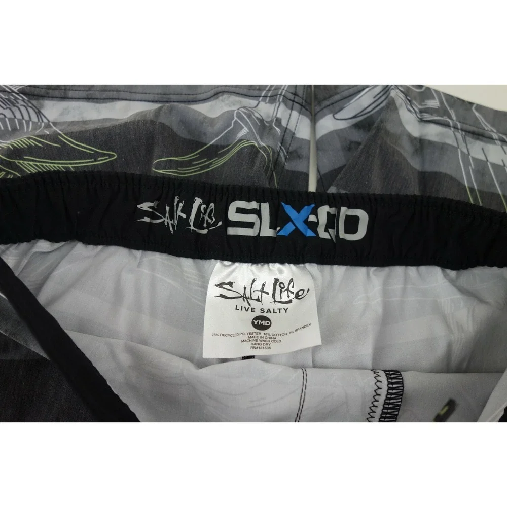 Salt Life AquaTrunks Youth SLX-QD Vapor Stretch Board Swim Shorts size‎ Medium